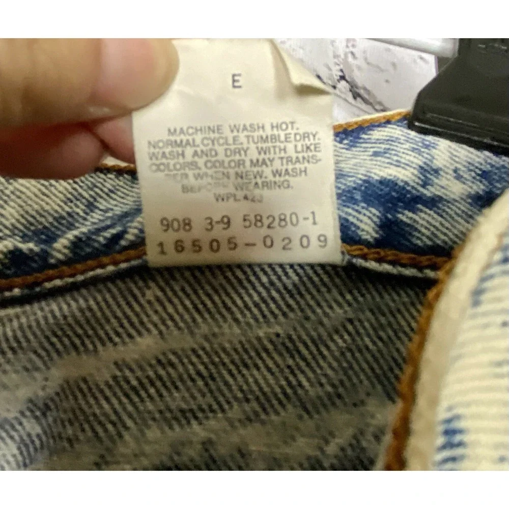 Vintage Kids Youth Boys Girls Levi's 505 Acid Washed Jeans Size 16 31